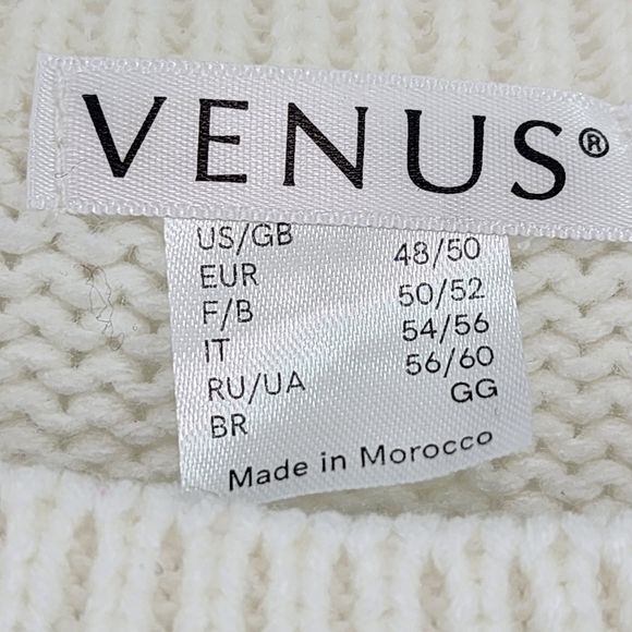 Venus Women's 100% Acrylic Chunky Knit Cutout Neck Sweater - - Picture 3 of 7